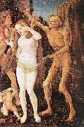 BALDUNG GRIEN, Hans Three Ages of the Woman and the Death  rt4 oil painting